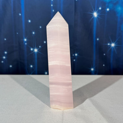 Pink Mangano Calcite Tower – 0.612 kg