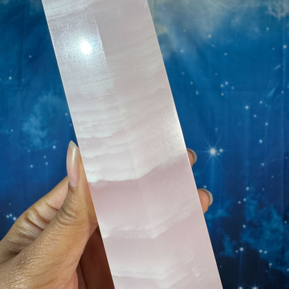 Pink Mangano Calcite Tower – 0.612 kg