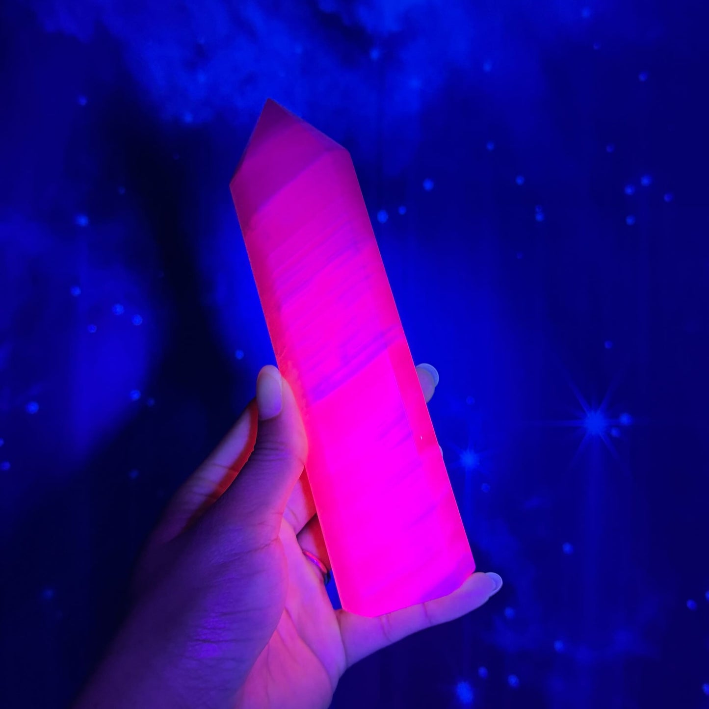 Pink Mangano Calcite Tower – 0.612 kg