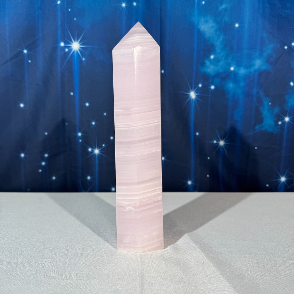 Pink Mangano Calcite Tower – 1.443 kg