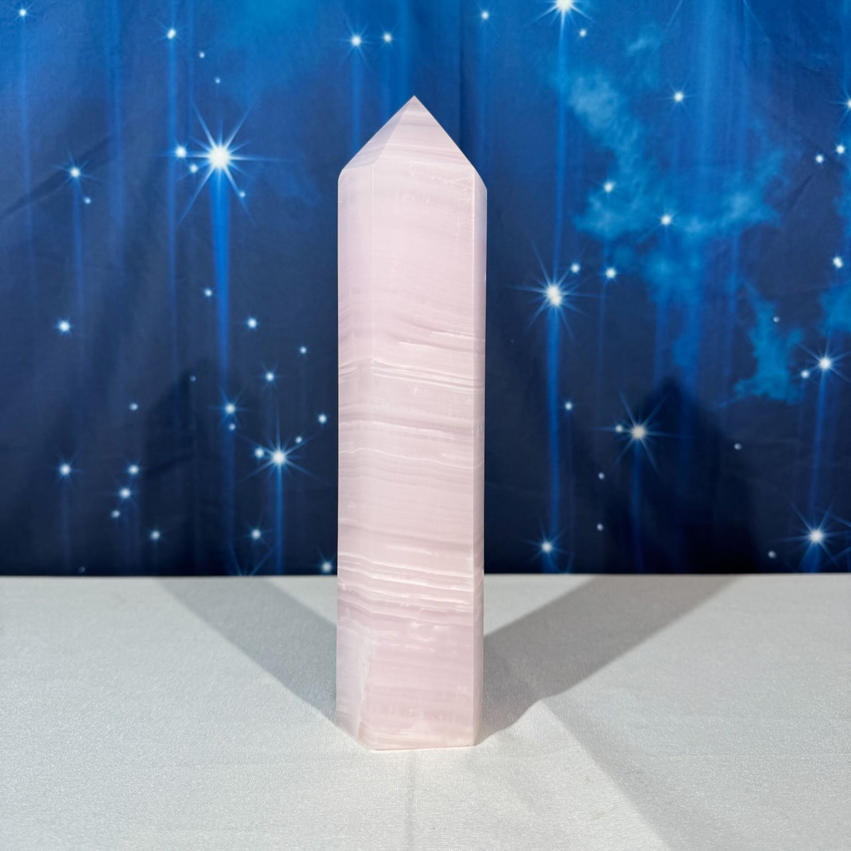 Pink Mangano Calcite Tower – 1.443 kg