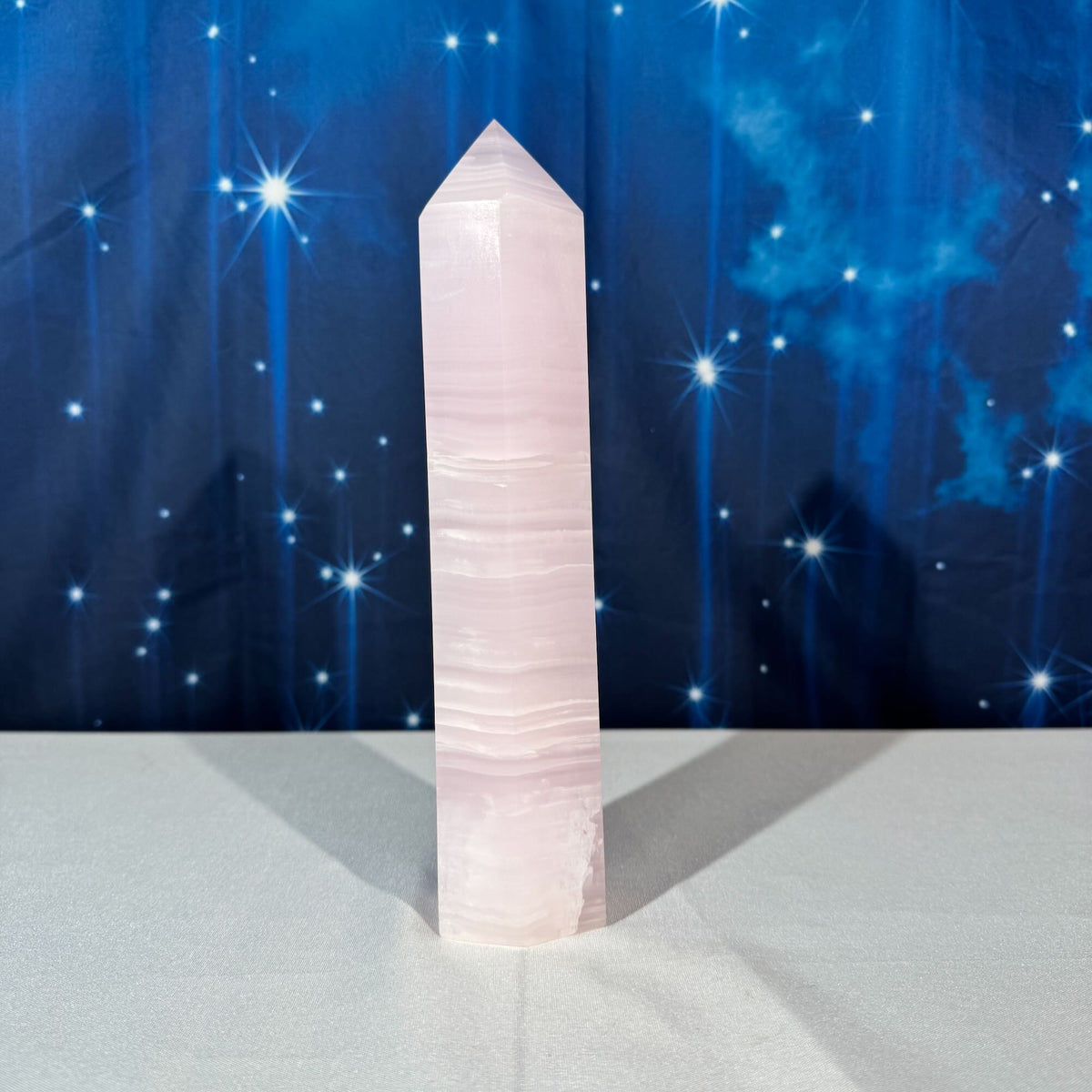 Pink Mangano Calcite Tower – 1.443 kg