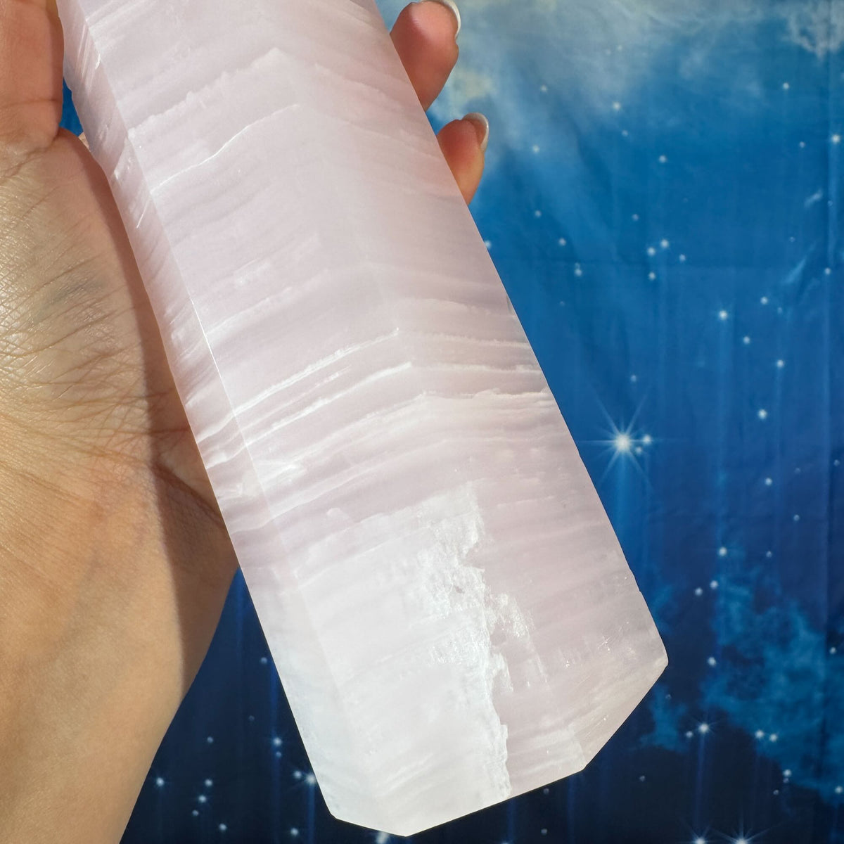 Pink Mangano Calcite Tower – 1.443 kg