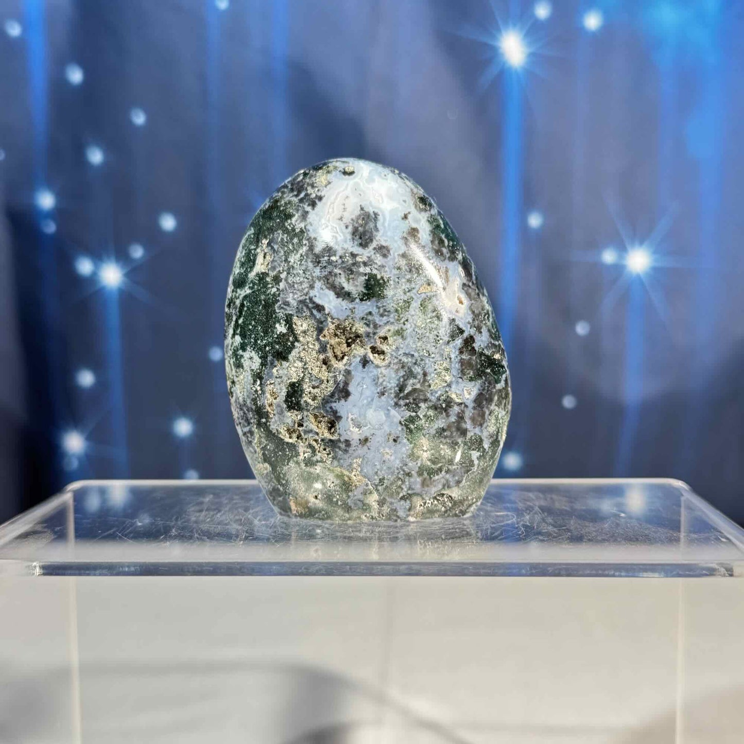 Sea jasper free form - 2 1/4" × 1 1/4" × 2 7/8" - 6.5 oz