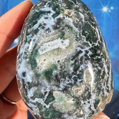 Sea jasper free form - 2 1/4" × 1 1/4" × 2 7/8" - 6.5 oz