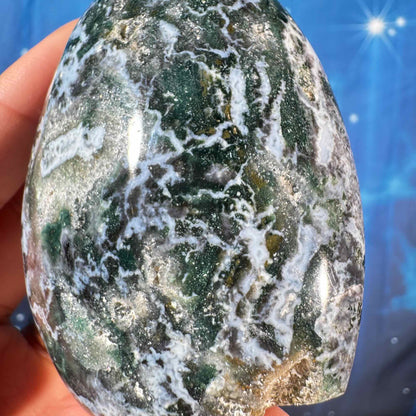 Sea jasper free form - 2 1/4" × 1 1/4" × 2 7/8" - 6.5 oz