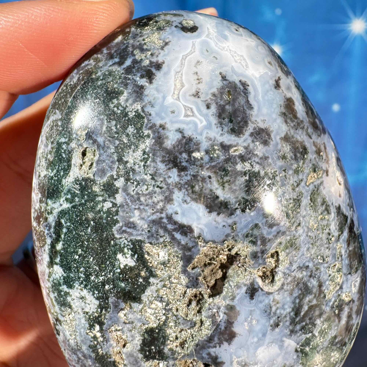 Sea jasper free form - 2 1/4" × 1 1/4" × 2 7/8" - 6.5 oz