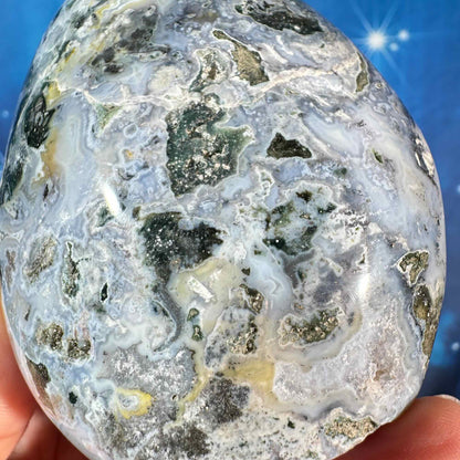Sea jasper free form - 2 7/8" × 1 3/4" × 3 3/4" - 13.7 oz