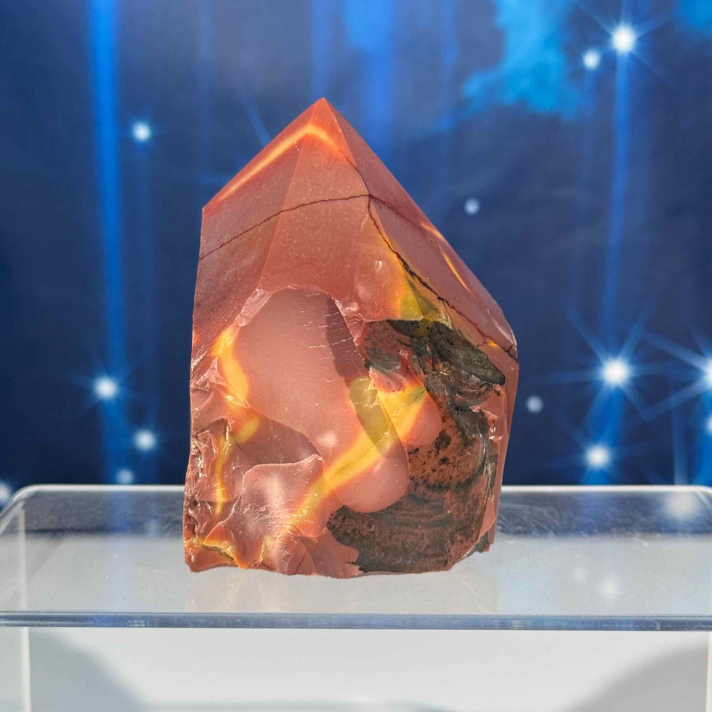 Mookaite top polish - 2 3/4" × 2 3/8" × 3 1/4" - 11.9 oz