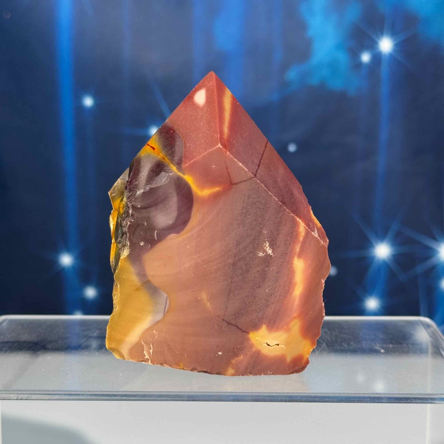 Mookaite top polish - 2 3/4" × 2 3/8" × 3 1/4" - 11.9 oz