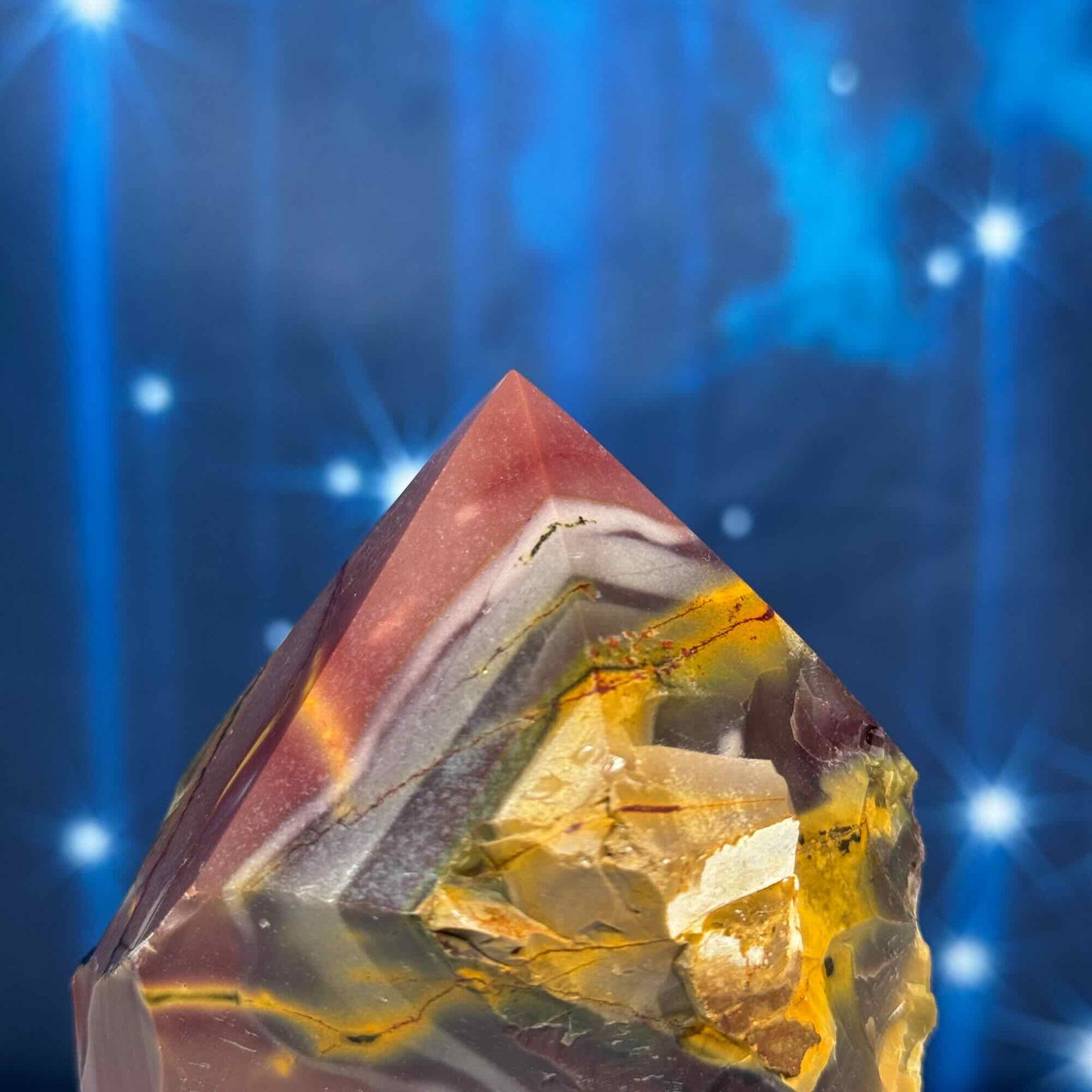 Mookaite top polish - 2 3/4" × 2 3/8" × 3 1/4" - 11.9 oz