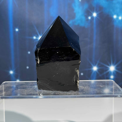 Black obsidian top polish - 2 1/2" × 2" × 3 1/4" - 12.7 oz