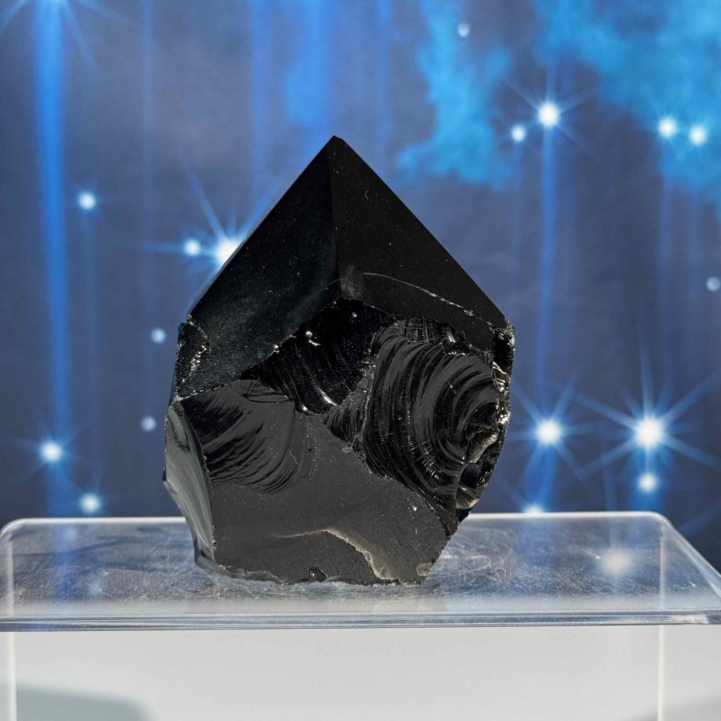 Black obsidian top polish - 2 1/2" × 2" × 3 1/4" - 12.7 oz