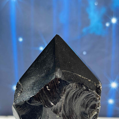 Black obsidian top polish - 2 1/2" × 2" × 3 1/4" - 12.7 oz