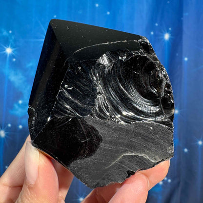 Black obsidian top polish - 2 1/2" × 2" × 3 1/4" - 12.7 oz