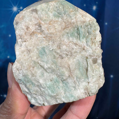 Amazonite with smoky quartz top polish  - 2 5/8" × 2 3/8" × 3 3/8" - 12.3 oz