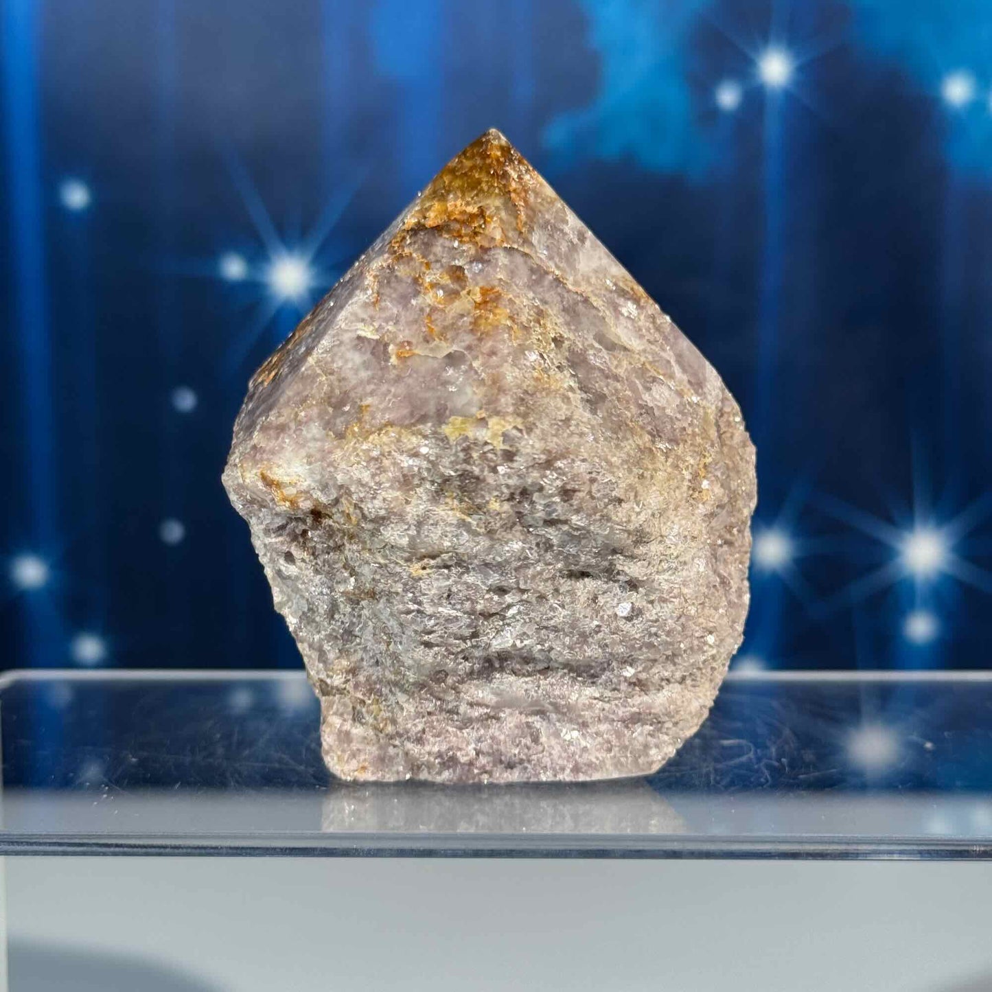 Lepidolite top polish - 2 5/8" × 2 3/8" × 3" - 10.4 oz