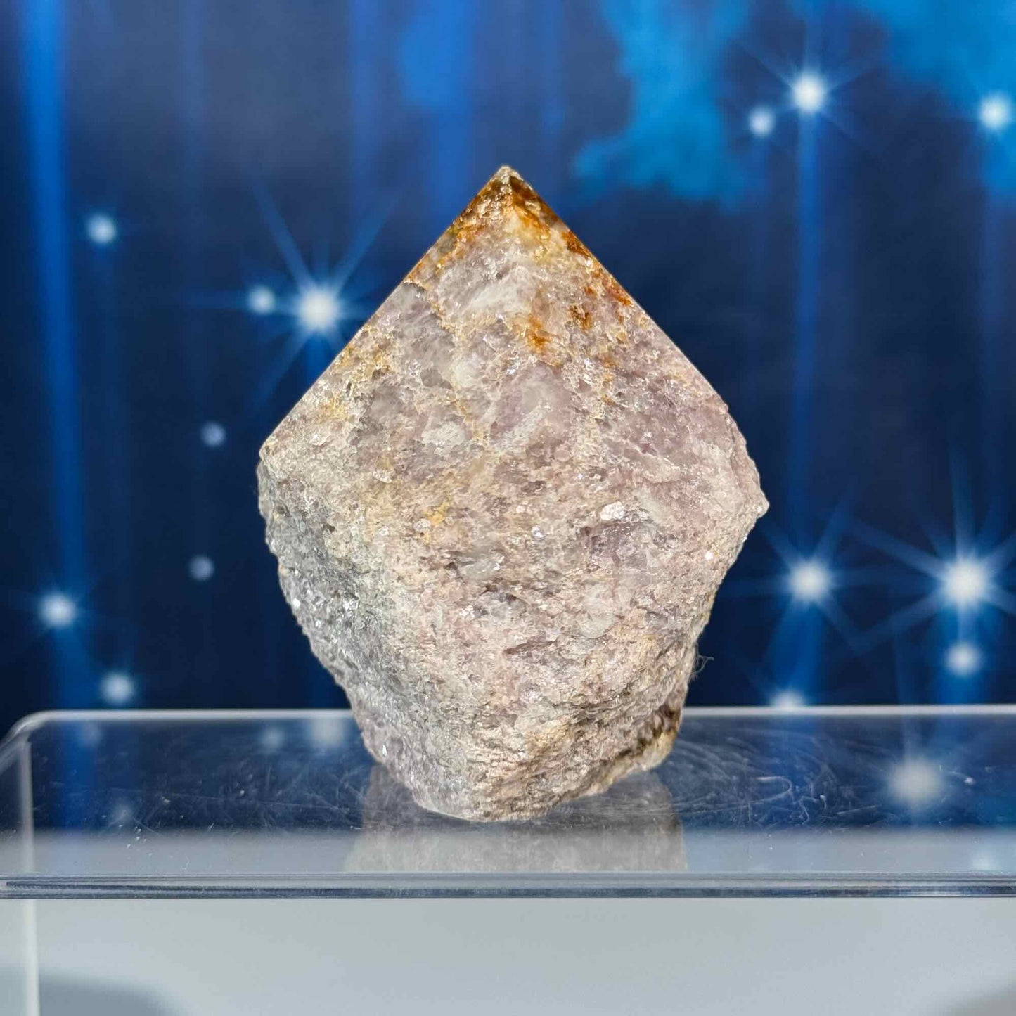 Lepidolite top polish - 2 5/8" × 2 3/8" × 3" - 10.4 oz