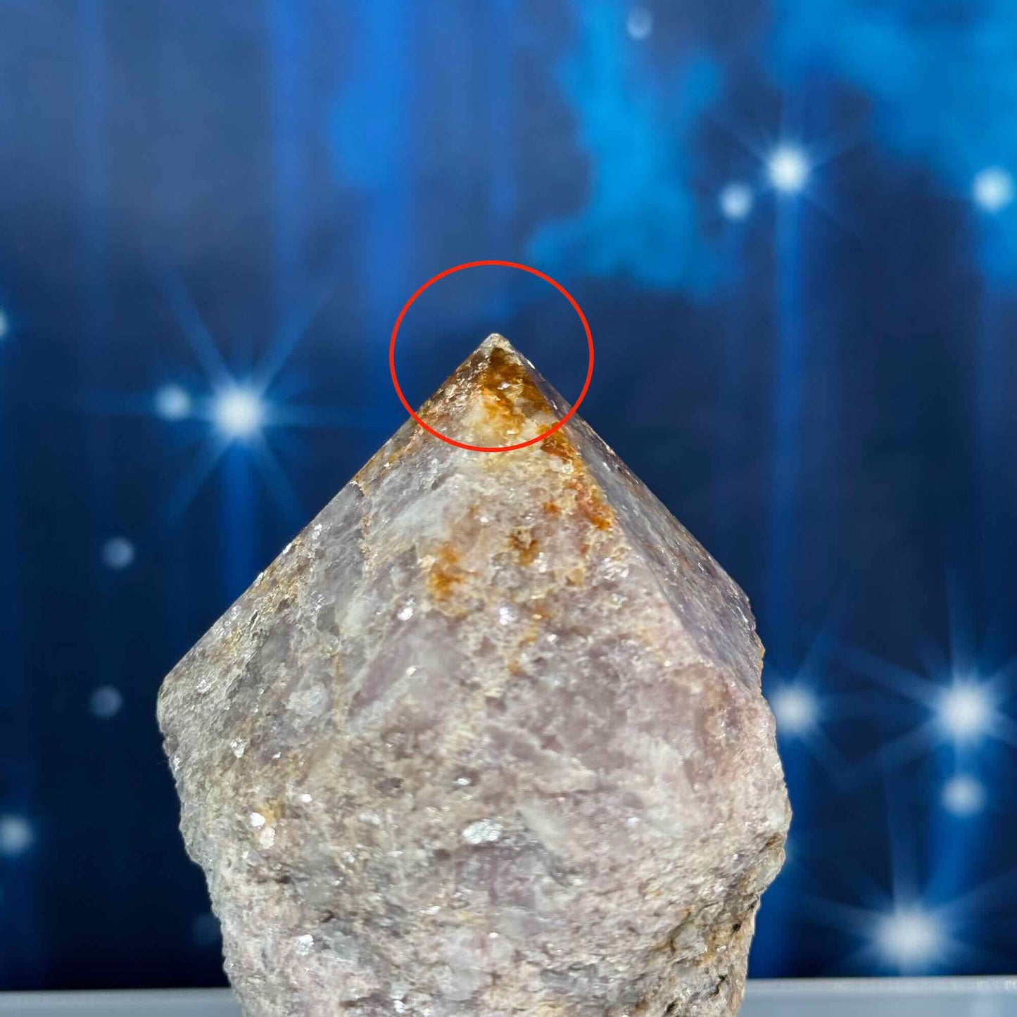 Lepidolite top polish - 2 5/8" × 2 3/8" × 3" - 10.4 oz