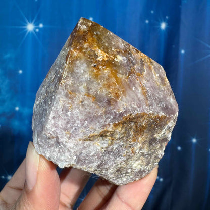 Lepidolite top polish - 2 5/8" × 2 3/8" × 3" - 10.4 oz