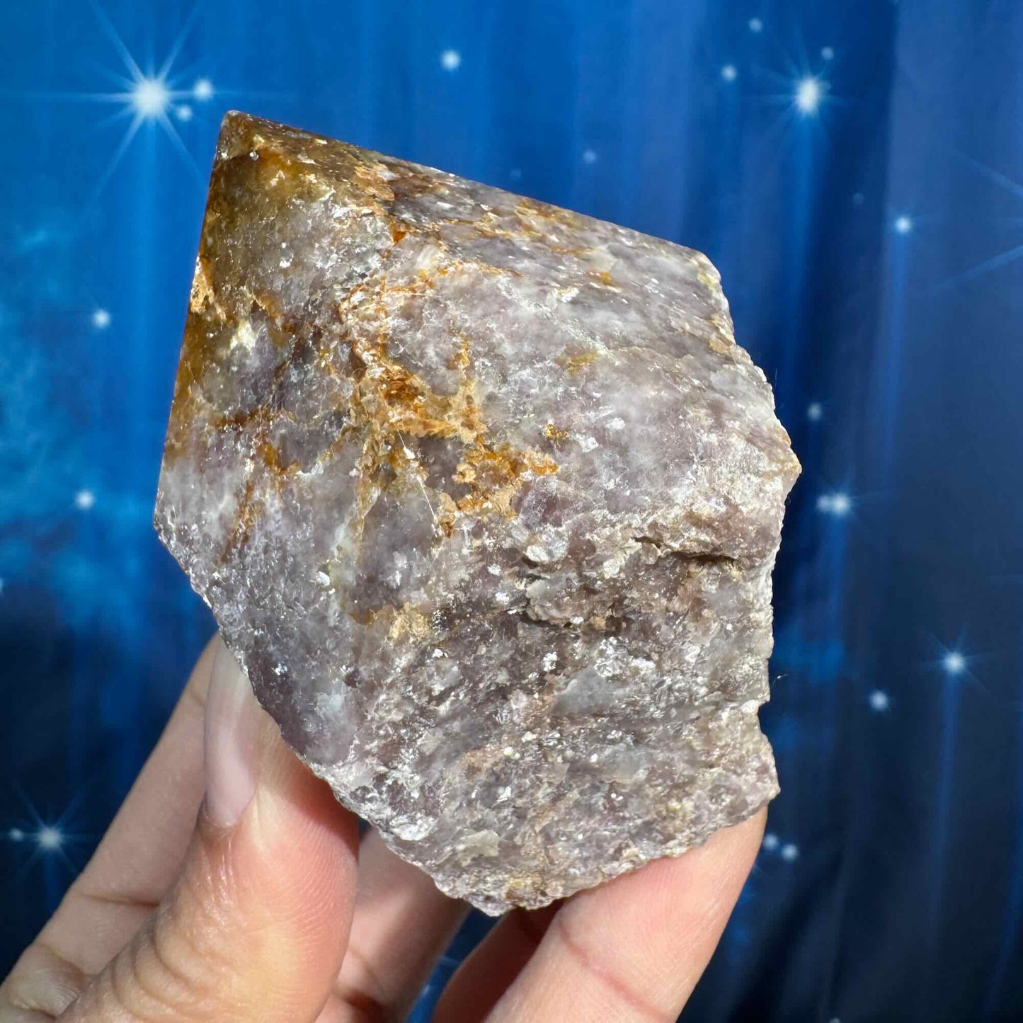 Lepidolite top polish - 2 5/8" × 2 3/8" × 3" - 10.4 oz