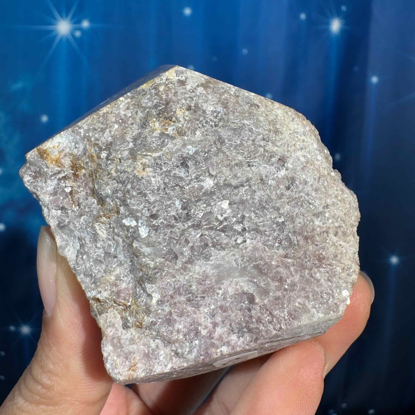 Lepidolite top polish - 2 5/8" × 2 3/8" × 3" - 10.4 oz