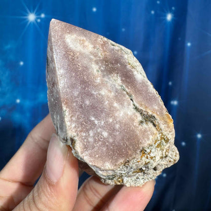 Pink amethyst top polish - 2 7/8" × 1 3/4" × 3" - 9.8 oz