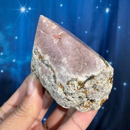 Pink amethyst top polish - 2 7/8" × 1 3/4" × 3" - 9.8 oz