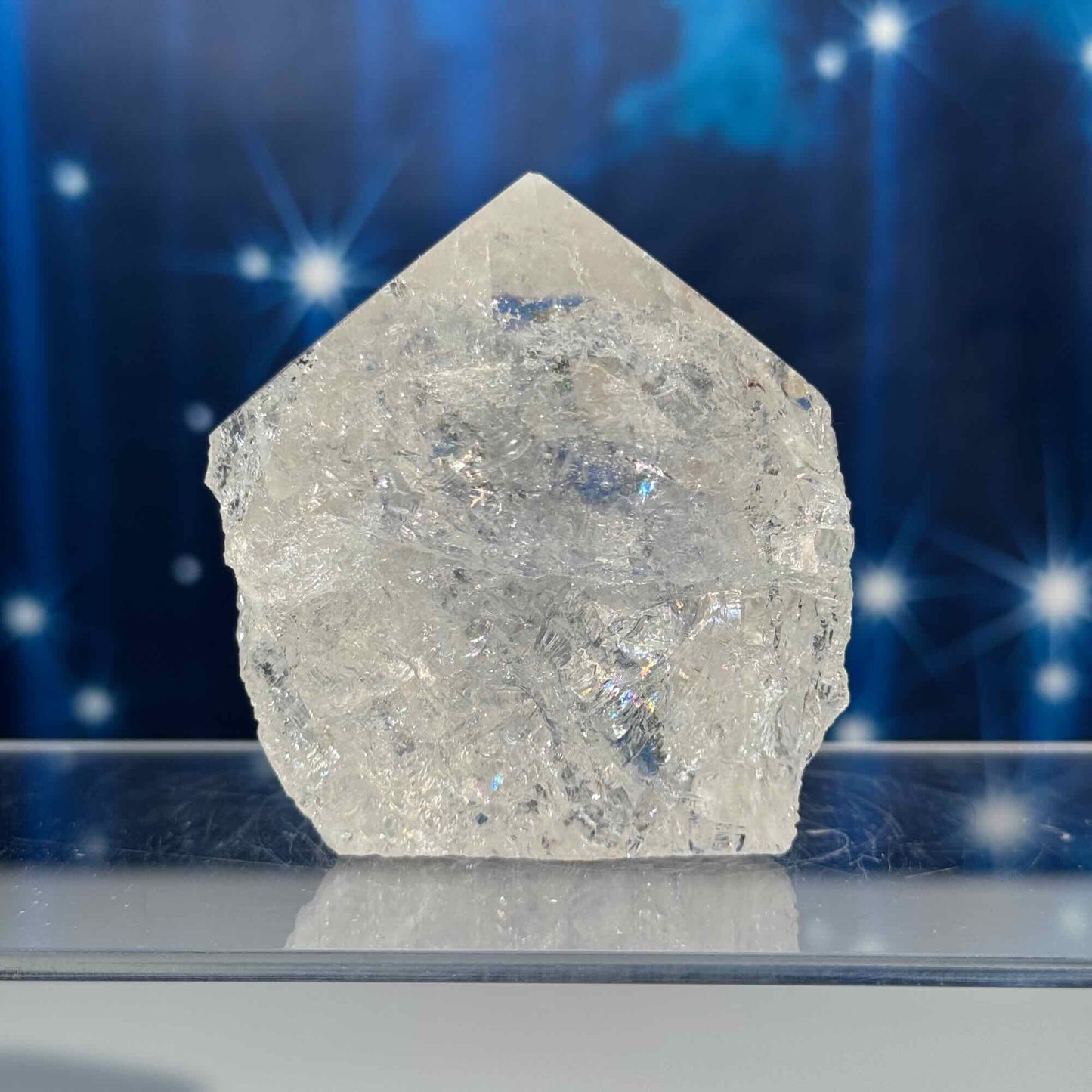 Clear quartz top polish - 2 1/4" × 2" × 2 1/2" - 7.3 oz