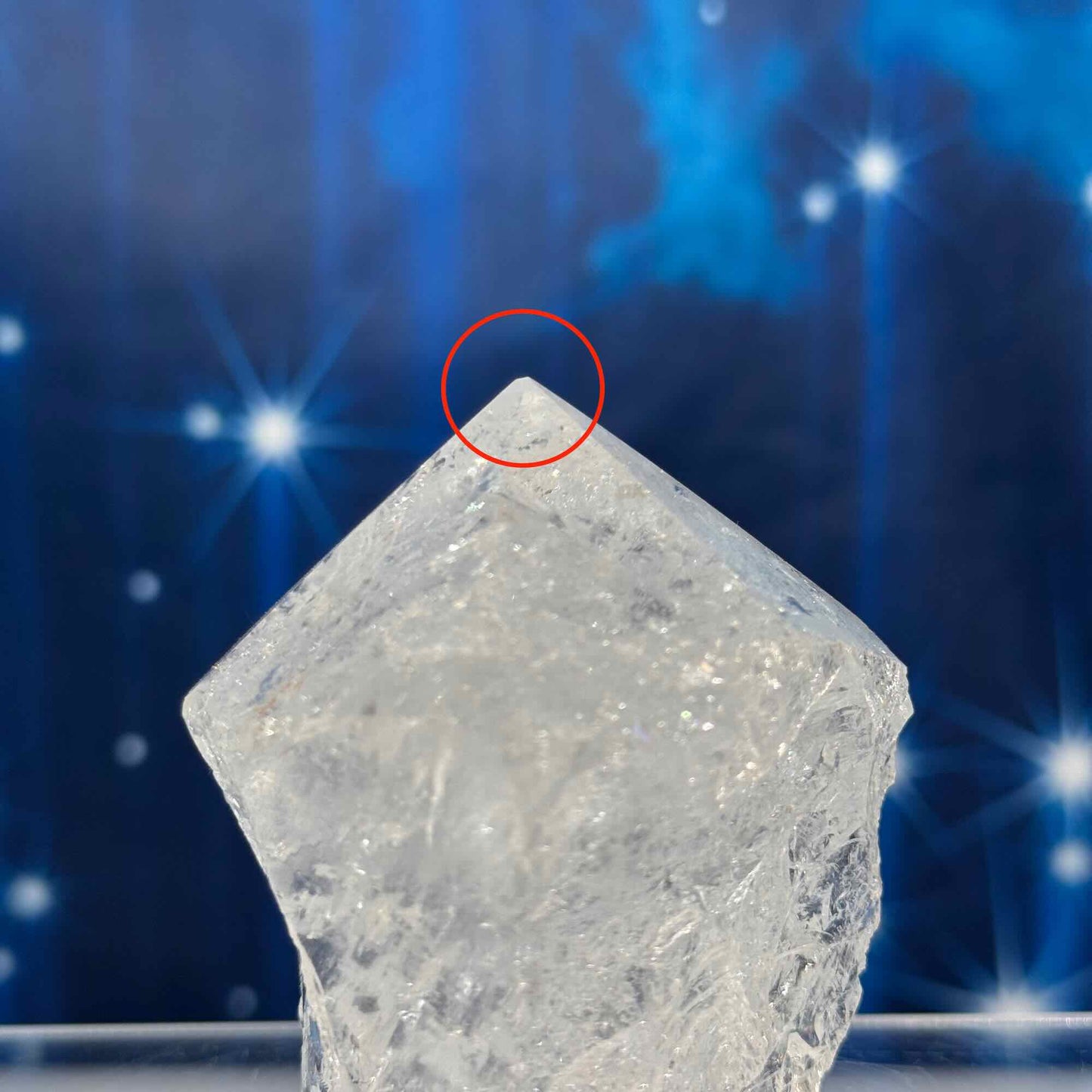 Clear quartz top polish - 2 1/4" × 2" × 2 1/2" - 7.3 oz