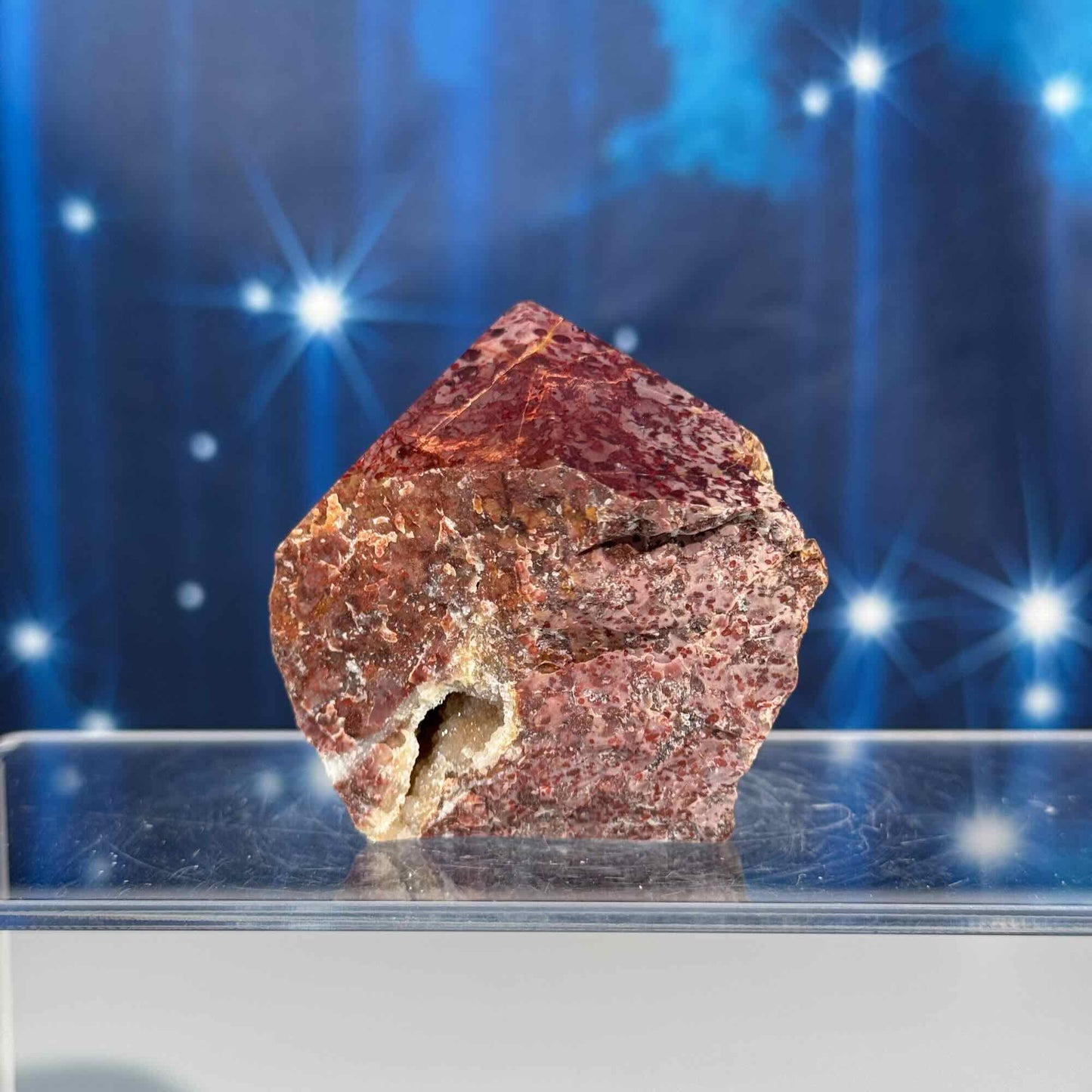 Brecciated red jasper top polish - 2 1/8" × 2" × 2 1/8" - 6 oz