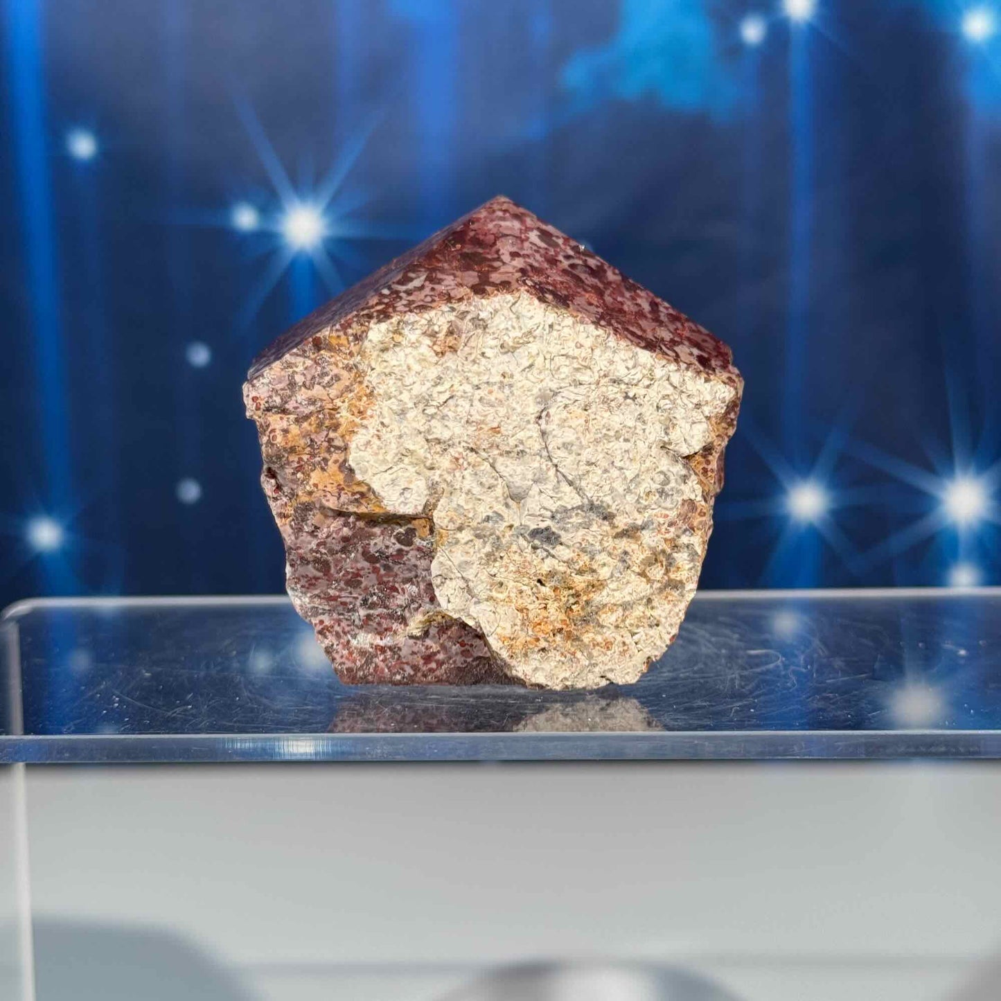 Brecciated red jasper top polish - 2 1/8" × 2" × 2 1/8" - 6 oz