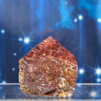 Brecciated red jasper top polish - 2 1/8" × 2" × 2 1/8" - 6 oz