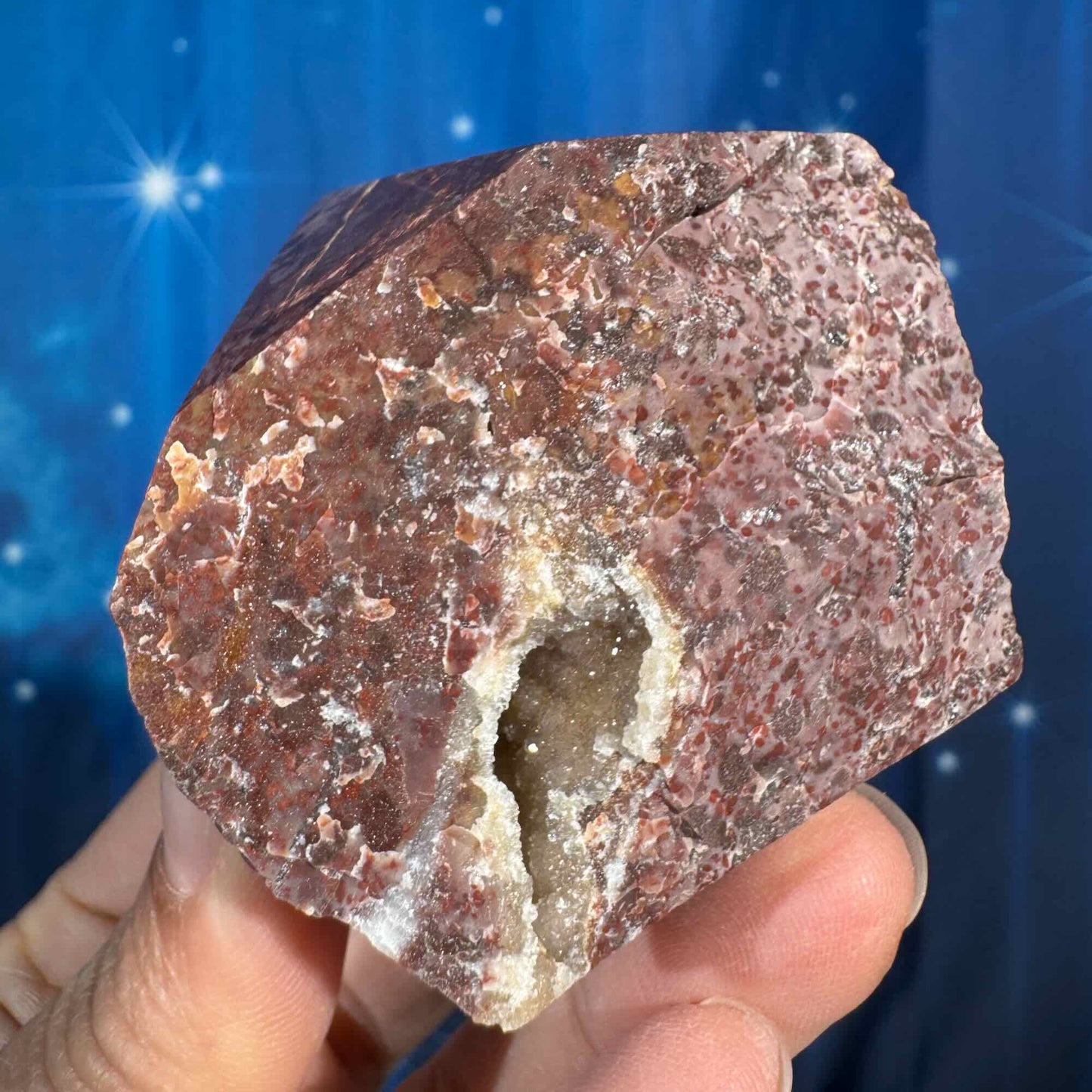 Brecciated red jasper top polish - 2 1/8" × 2" × 2 1/8" - 6 oz