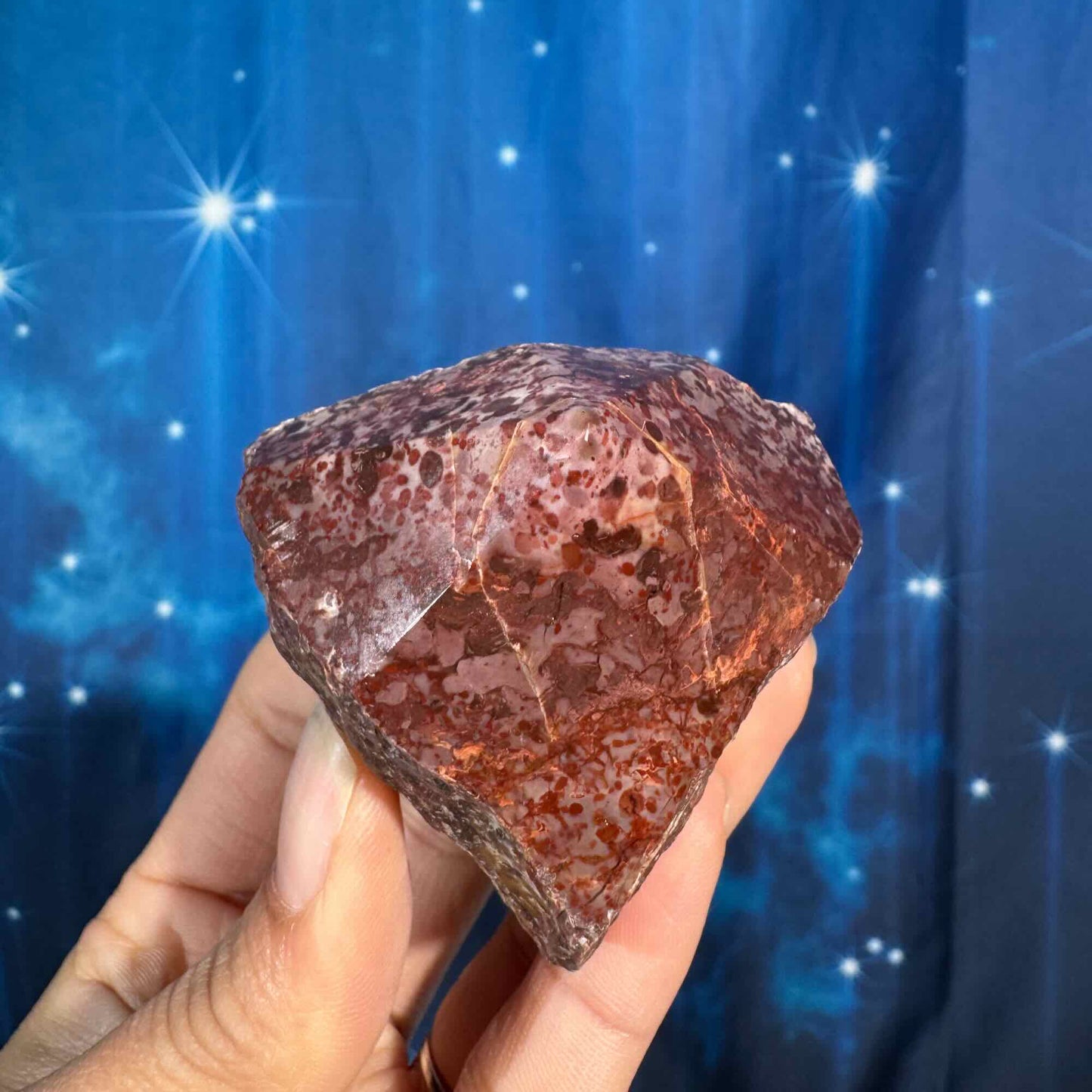 Brecciated red jasper top polish - 2 1/8" × 2" × 2 1/8" - 6 oz