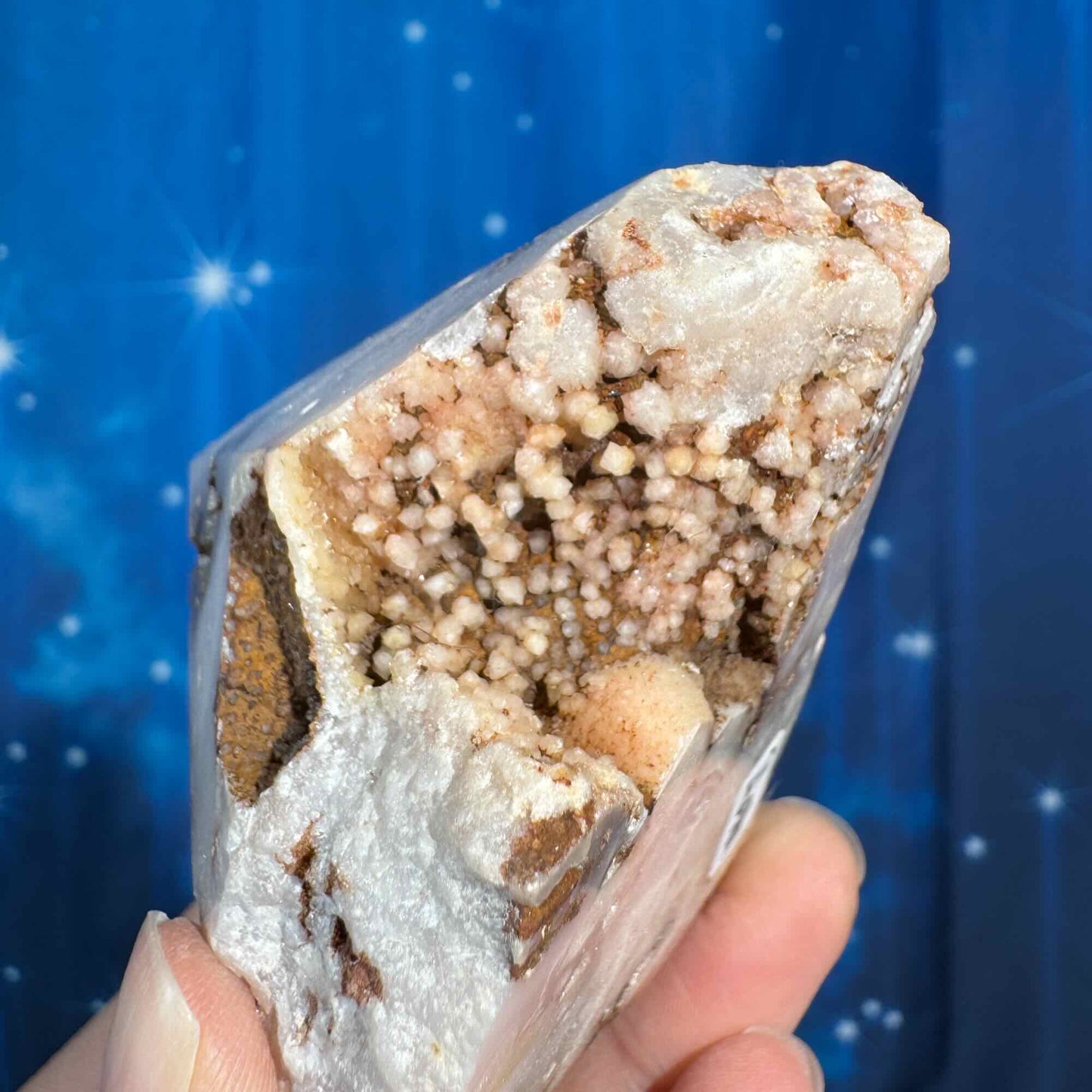 Pink amethyst top polish - 2 3/4" × 1 7/8" × 2" - 5.8 oz