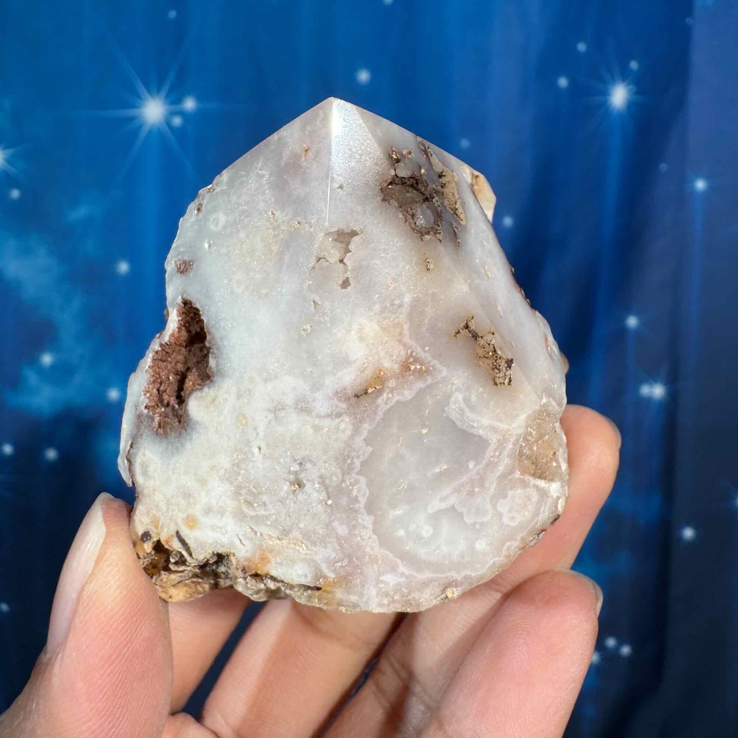 Pink amethyst top polish - 2 3/4" × 1 7/8" × 2" - 5.8 oz