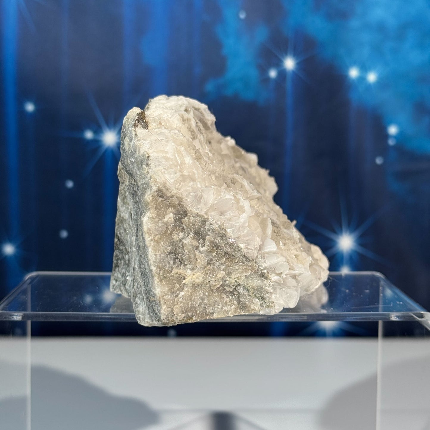 White rose calcite specimen - 5 1/8" × 3 1/4" × 2 7/8" - 1 lb 11.6 oz