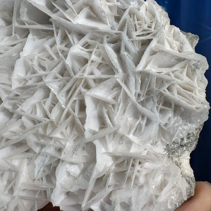 White rose calcite specimen - 5 1/8" × 3 1/4" × 2 7/8" - 1 lb 11.6 oz