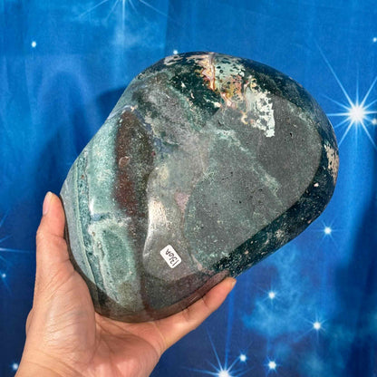 Sea jasper bowl - 8" × 6 1/8" × 1 5/8" - 1 lb 10.5 oz