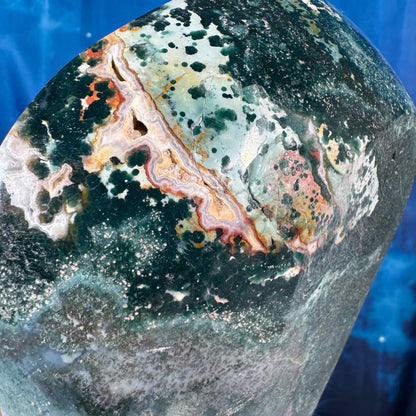 Sea jasper bowl - 8" × 6 1/8" × 1 5/8" - 1 lb 10.5 oz