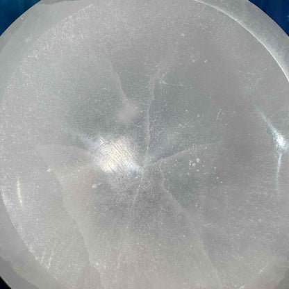 Satin spar bowl - 5 1/2" × 4 1/2" × 1 1/4" - 1 lb 11.2 oz