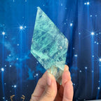 Green Fluorite Rhombus with Stand – 0.215 kg