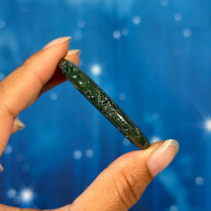 Moss Agate Flat Palmstone – 0.032 kg