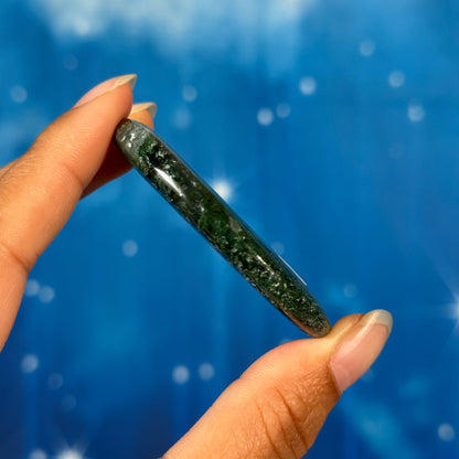 Moss Agate Flat Palmstone – 0.042 kg