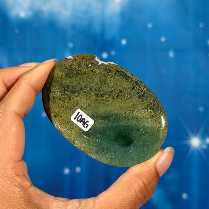 Moss Agate Flat Palmstone – 0.051 kg