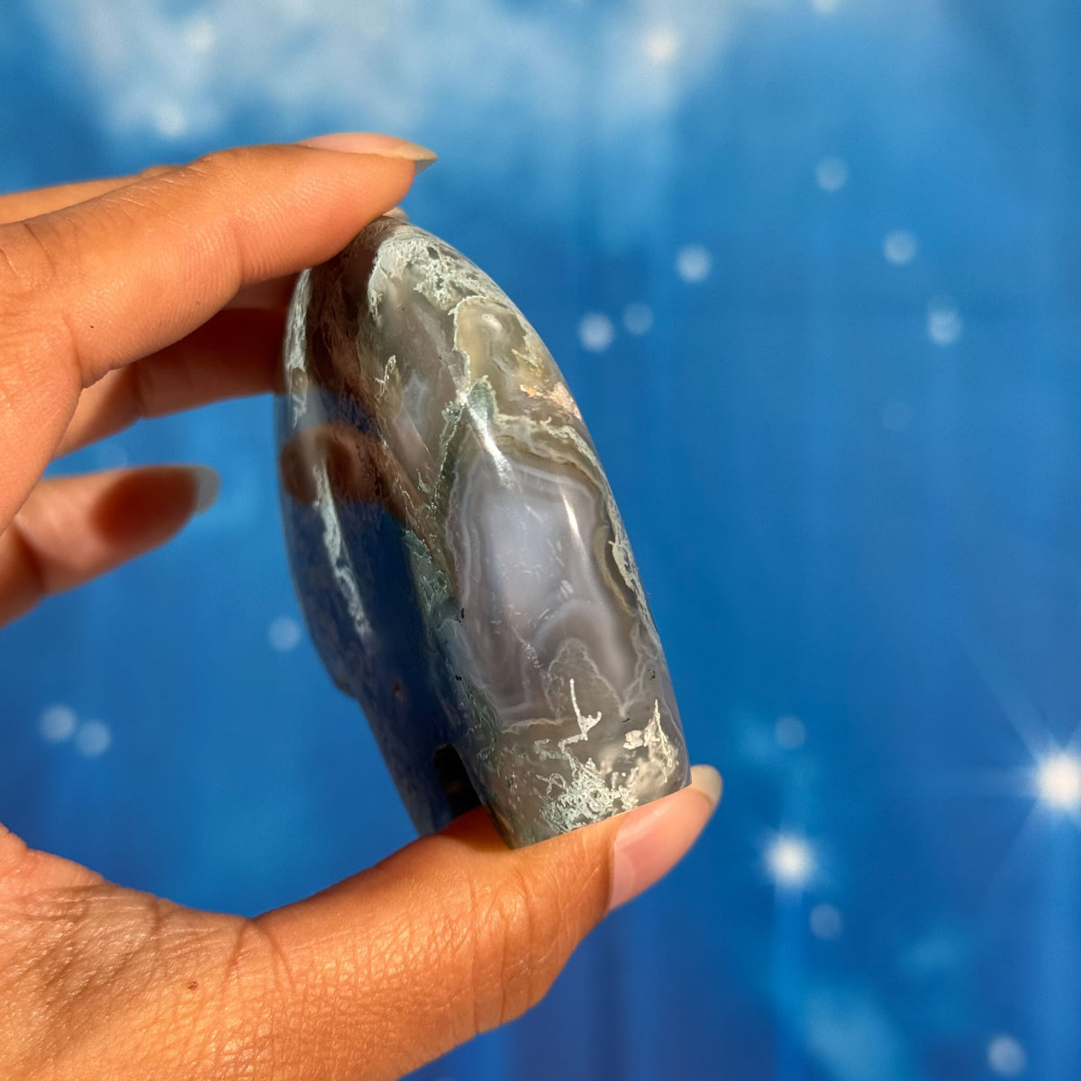 Moss Agate Bear – 0.164 kg