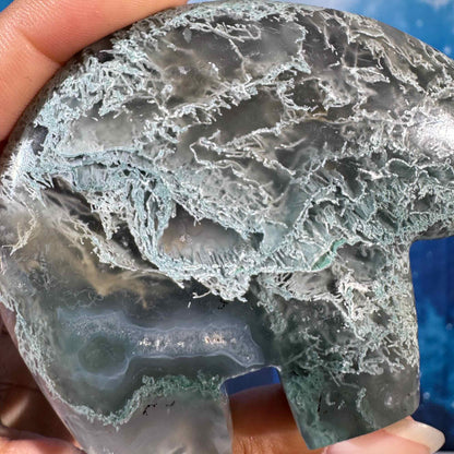Moss Agate Bear – 0.164 kg