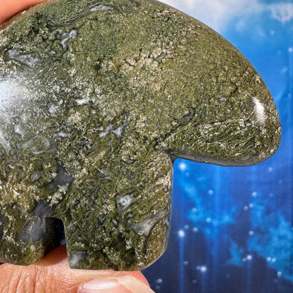 Moss Agate Bear – 0.162 kg