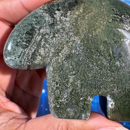 Moss Agate Bear – 0.162 kg